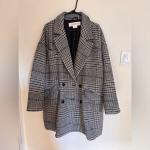 Treasure and bond plaid coat double breasted